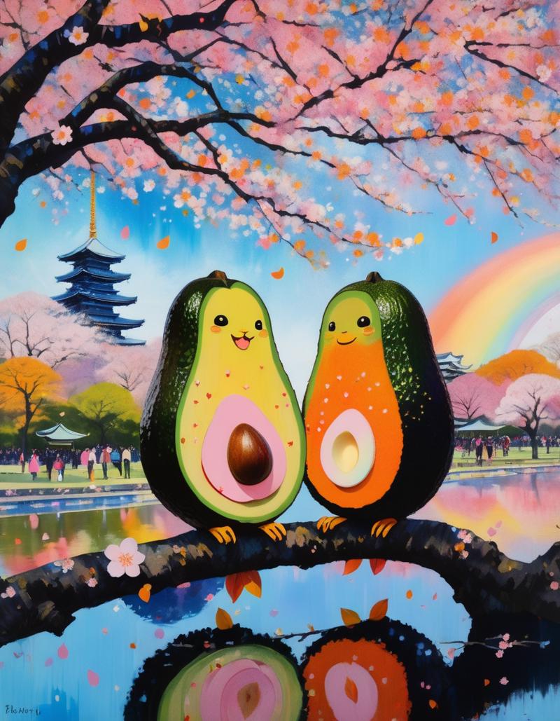 PWRBshowcase231106220641_Two avocados dressed in rainbow kimonos inspired b_00048_.png